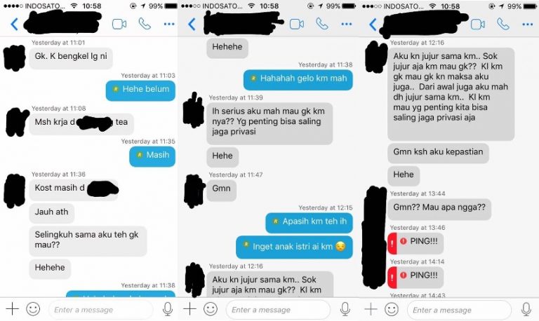 Chat suami ajak teman lama selingkuh ini bikin geram suruh taubat dan diingatkan soal anak masih ngotot juga