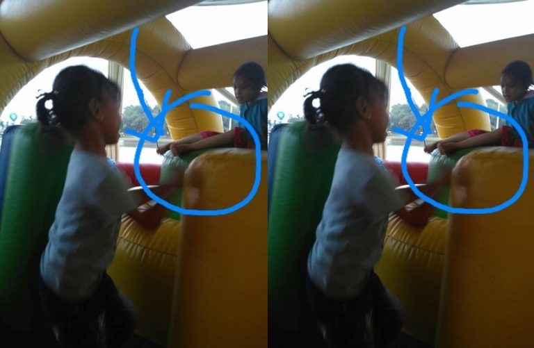 Main di rumah balon ibu ini kaget melihat anaknya terperangkap di dalamnya ternyata ada bagian yang bisa kempes