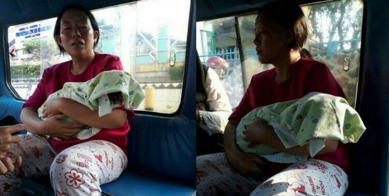 Sambil menangis ibu ini gendong jenazah bayinya dengan menaiki angkot begini penjelasan rumah sakit 1