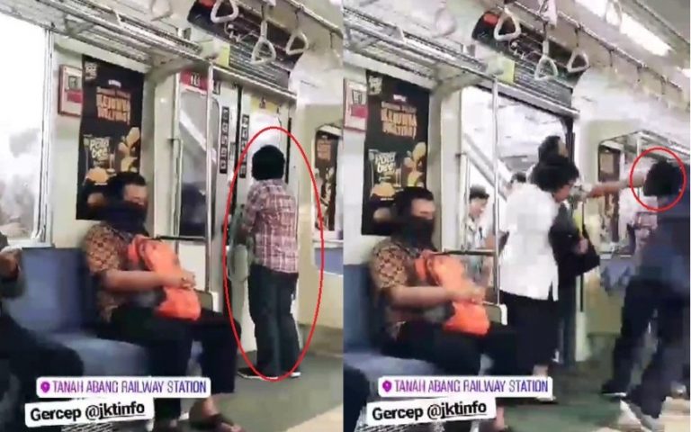 Terkasihan Kebrutalan para penumpang KRL Tanah Abang ini bikin ngeri lihat saja nasib wanita yang berdiri di depan pintu ini 1