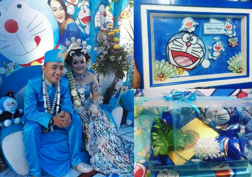 Terunik Pasangan pengantin ini rayakan pesta pernikahan 