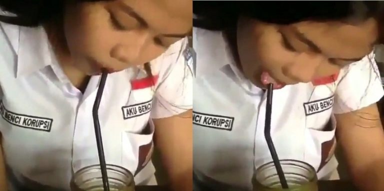 Video cewek minum pakai sedotan ini bikin cowok jadi ngilu gaya minum macam apa itu 1
