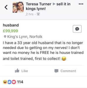 Saking kesalnya wanita ini jual suami di Facebook, seketika langsung panik ada banyak wanita cantik mau membelinya