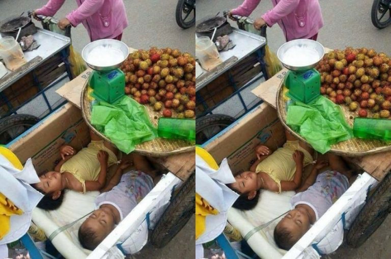 Bawa anak jualan dan ditidurkan di dalam gerobak kisah pedagang rambutan sepi pembeli ini mengharukan 1