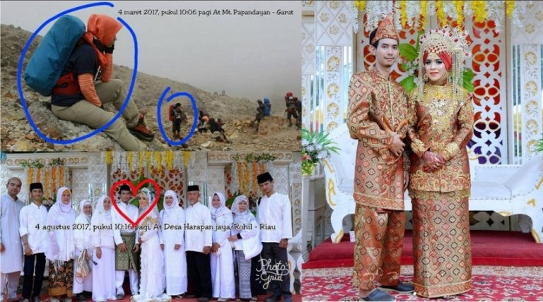 Dulunya bilang najis eh sekarang berjodoh kisah cinta dua pendaki gunung ini viral