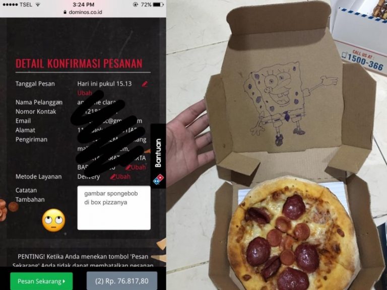 Iseng beri catatan tambahan di pesanan pizzanya wanita ini kaget saat buka box bener di buatin ternyata 2