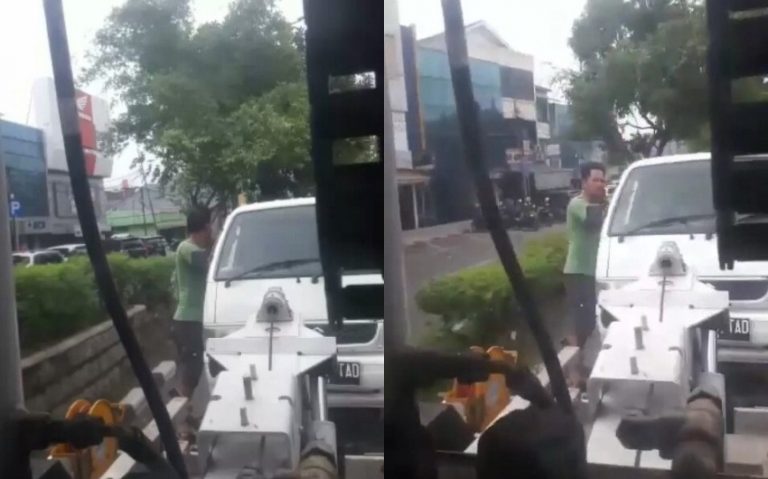 Mobil di derek petugas Dishub yang dilakukan pengendara ini bikin geleng geleng kepala bahayain nyawa sendiri itu mah 2