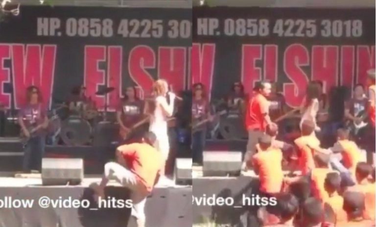 Sosok ini naik ke atas panggung acara dangdutan yang semula kondusif berubah jadi menakutkan 3