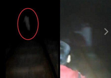 Viral video anak kecil kejar sosok yang diduga kuntilanak di rel kereta