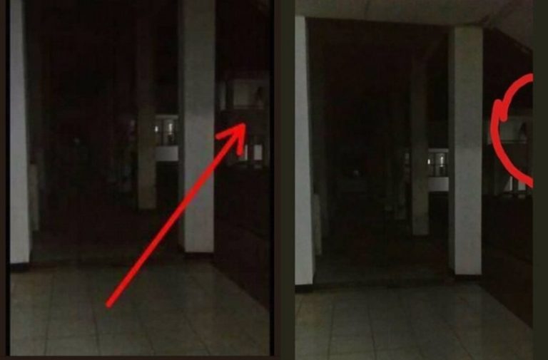 Bikin merinding sosok mbak berambut panjang terjepret kamera di lorong kampus