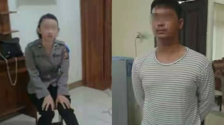 Bukannya amankan perayaan Natal polwan ini malah asyik ngamar dengan polisi beristri