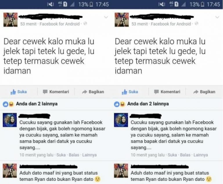 Tulis status gak sopan di FB nyali cowok ini langsung ciut saat dikomentari sosok ini