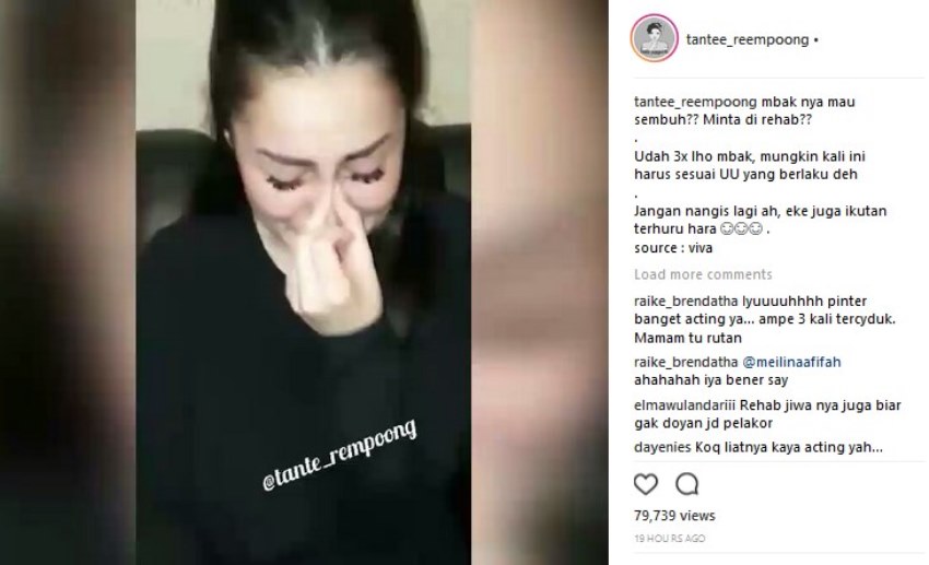 Nangis sesenggukan minta di rehab, tangisan Jennifer Dunn dianggap cuma akting