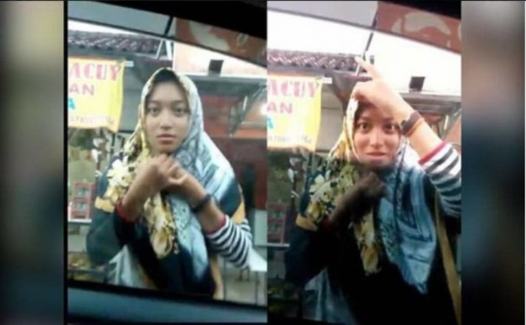 Niat hati mau benerin jilbab sambil numpang ngaca di kaca mobil yang terjadi selanjutnya bikin cewek ini malu