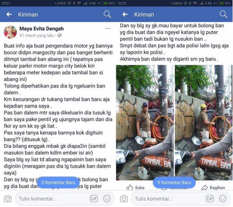 Niatnya pengen untung tukang tambal ban ini malah buntung emak emak dilawan