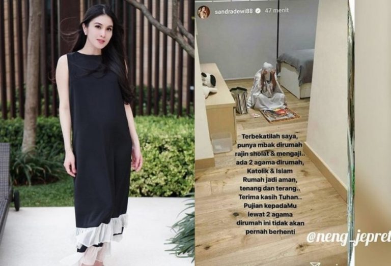 Posting foto ART sedang duduk sambil baca ini Sandra Dewi banjir pujian