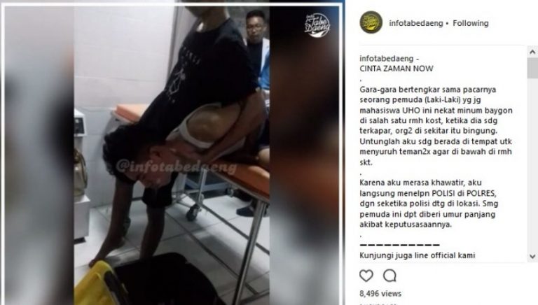 Ribut dengan pacar pria ini nekat tenggak cairan pembasmi nyamuk