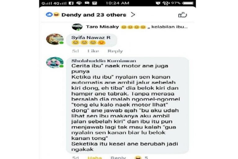 Terungkap ternyata ini alasan emak emak pasang sein kiri beloknya ke kanan