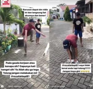 Lempar kucing ke udara menggunakan kaki, yang dilakukan pria ini bikin geram