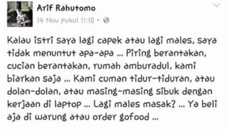 Gara gara curhatannya di sosmed pria ini mendadak jadi sosok suami idaman tolong sisain satu yang kaya gini