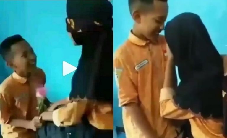 Kelakuan sepasang anak yang diduga masih SD ini bikin miris kebanyakan nonton sinetron
