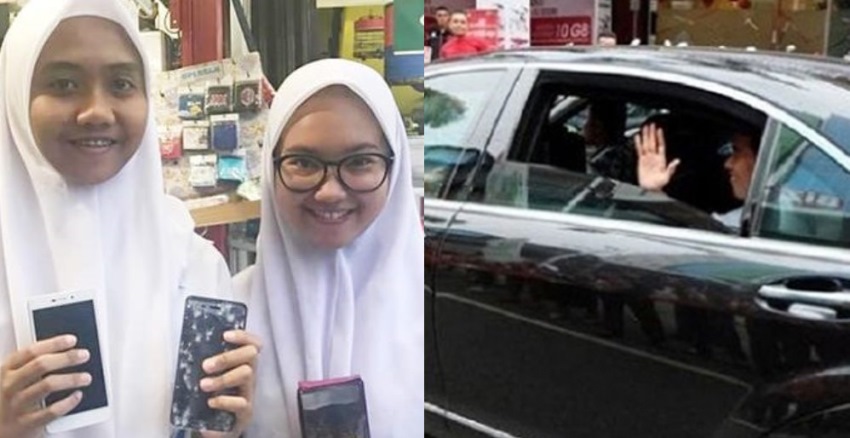Ponselnya rusak tergilas mobil Jokowi, siswi SMP ini dapat ganti baru yang lebih canggih