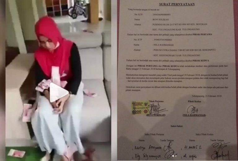 Usai disawer uang puluhan juta istri dan terduga pelakor ini pilih damai gitu dong biar adem lihatnya