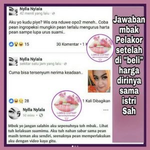 Harga dirinya 'dibeli' istri sah karena rebut suaminya, jawaban pelakor ini ikin gregetan