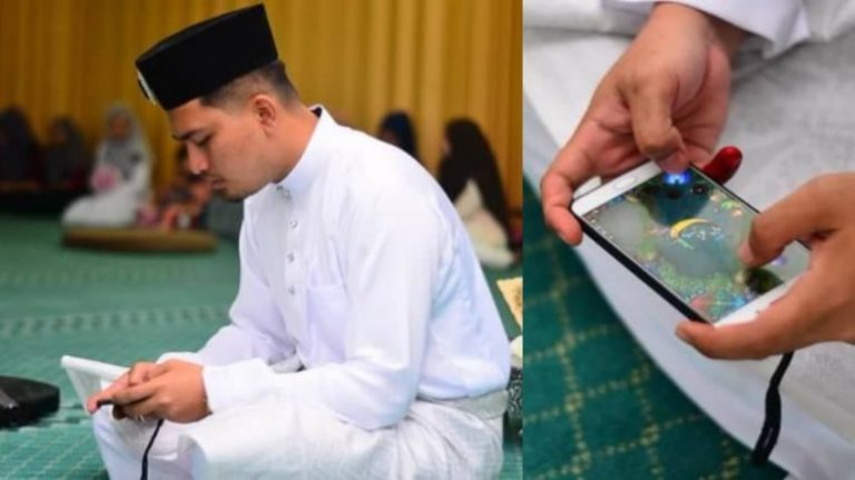 Bukan deg degan pengantin pria ini malah asyik main Mobile Legends saat akad nikah foto fotonya viral