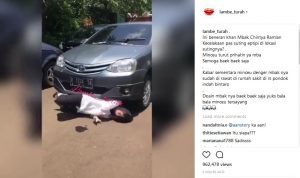 Lakukan adegan, tubuh Cynthia Ramlan nyaris terlindas mobil di lokasi syuting