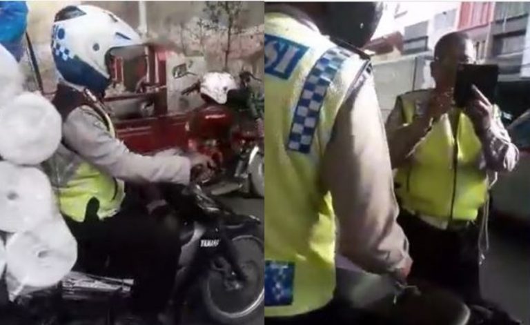 Gagal minta duit Rp 150 ribu polisi ini lontarkan kata kasar ke pengendara motor yang ditilangnya