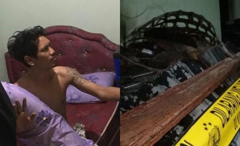 Gara gara tak diberi uang untul beli miras pria ini bakar rumah orangtuanya sendiri