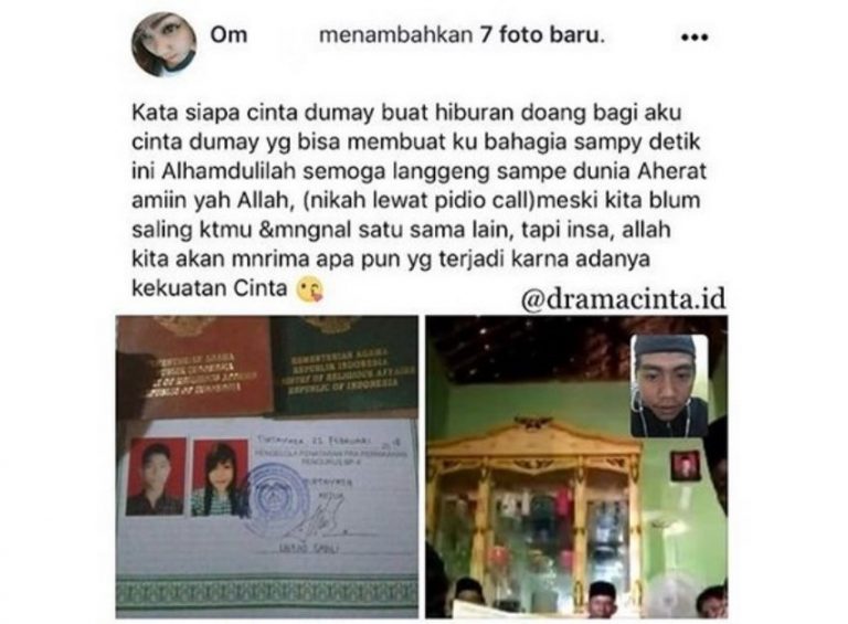 Hebohkan publik pasangan ini nikah secara online lewat video call nanti anaknya didownload