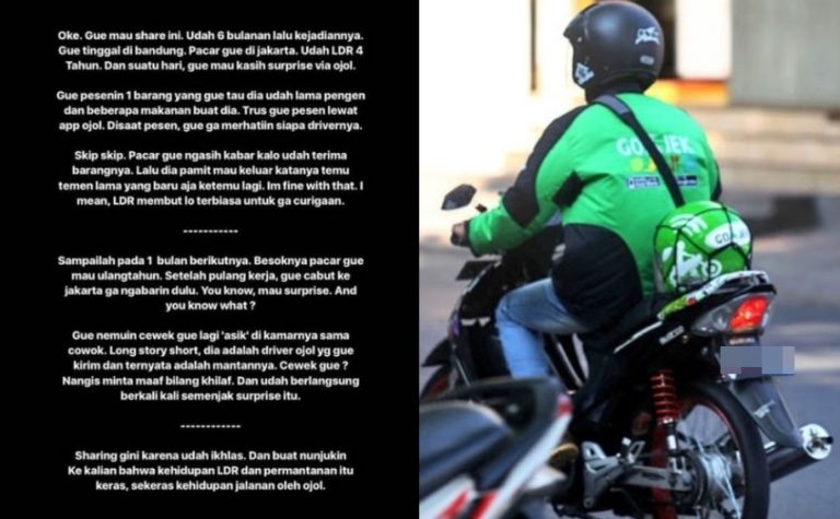 Niat kasih surprise buat pacar hubungan LDR 4 tahun cowok ini harus bubar gara gara ojol
