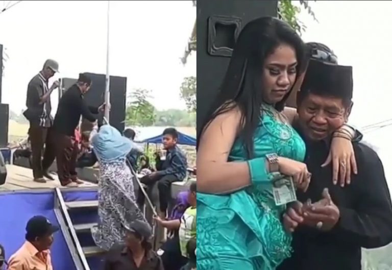 Ogah diajak pulang istri gara gara tergoda biduan video kakek kakek ini viral ingat umur mbah