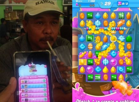 True legend bapak di Malaysia ini raih ranking 2 game Candy Crush anaknya aja kalah