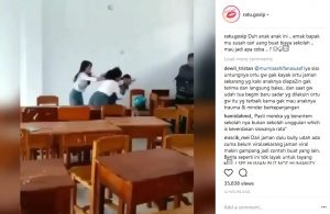 Jambak hingga banting kepala temannya ke lantai, video perkelahian siswi SMA ini viral