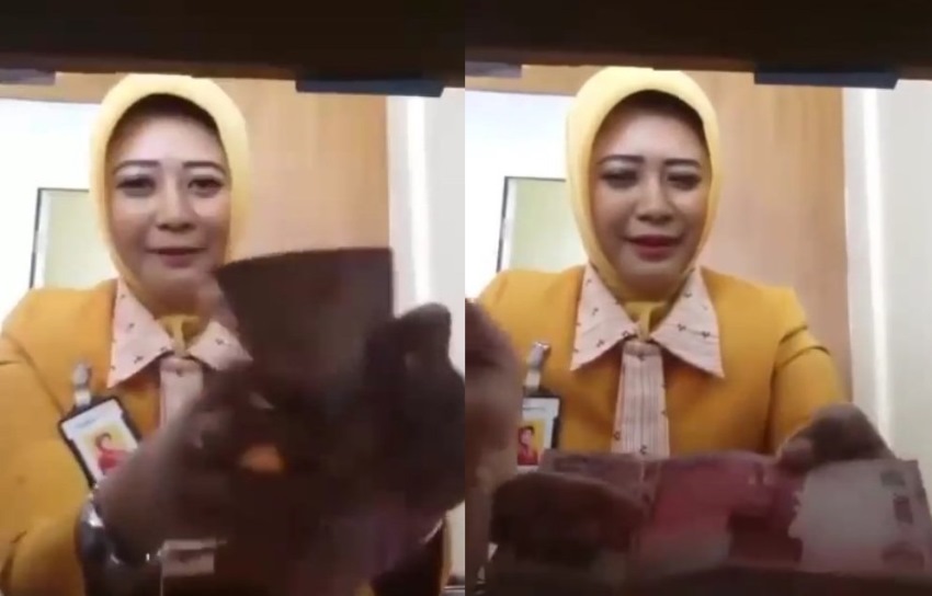 Video wanita beri tutorial uang pakai 3 jari ini viral 