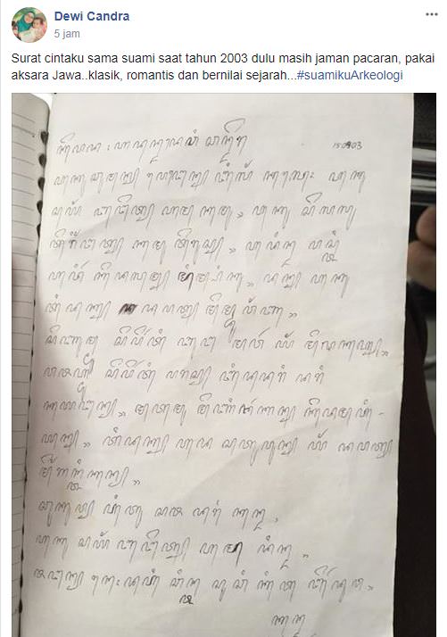 Surat Cinta Ditulis Pakai Aksara Jawa Hageuycom