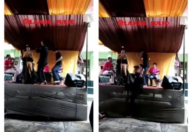 Asyik joget di atas panggung bareng biduan cowok ini alami hal tak terduga kunaon a