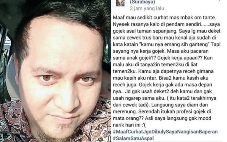 Deketin cewek langsung ditolak gara gara kerjaan curhatan driver ojol ini viral