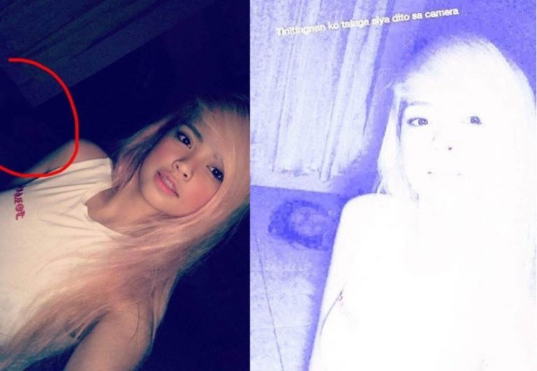 Foto selfie cewek di tengah malam dengan lampu mati ini viral saat filter diganti ada yang aneh