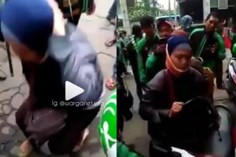 Gak ikut demo ibu driver ojok ini dihukum rekannya nggak punya hati nurani