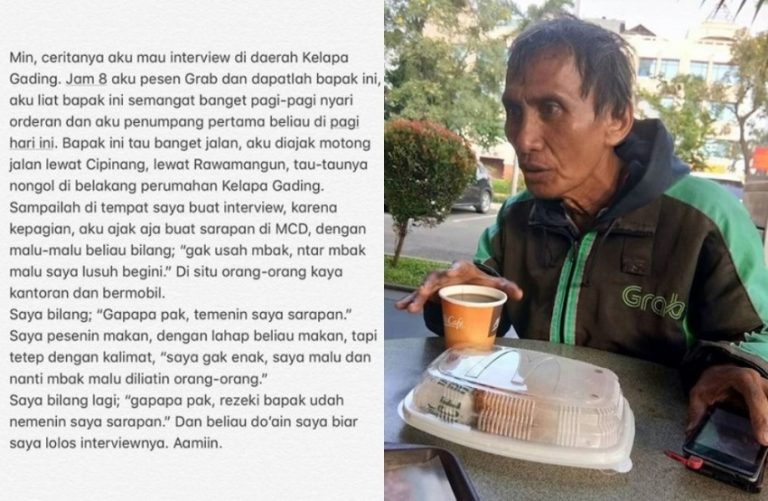 Naik ojol mau interview kerja cewek ini datang kepagian dan ajak driver mampir sarapan ini baru hati cewek