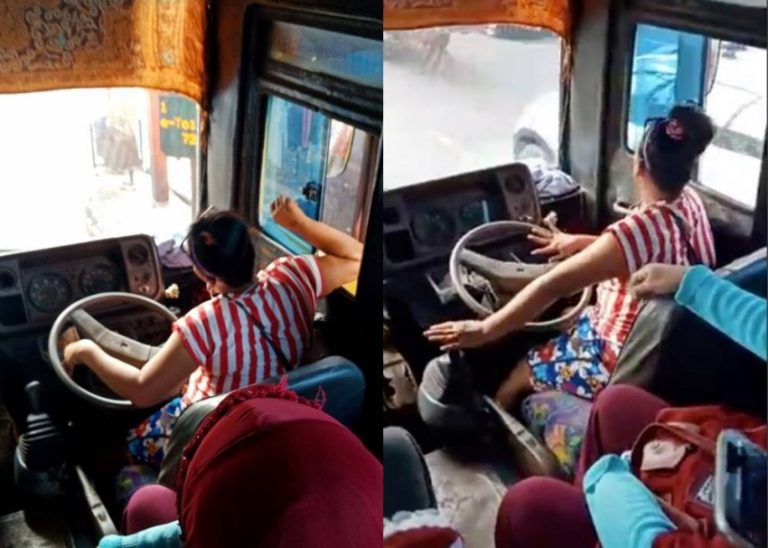 Ngalahin ibu ibu matic aksi emak emak kemudikan bis bikin salut ini nih dedengkot jalanan