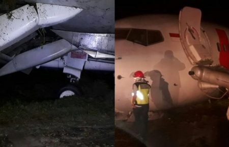 Viral video detik detik pesawat Lion Air tergelincir di Gorontalo penumpang nangis ketakutan