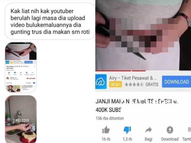 Menjijikan demi subscribers Youtuber ini rela makan bulu kemaluannya sendiri generasi micin tingkat dewa