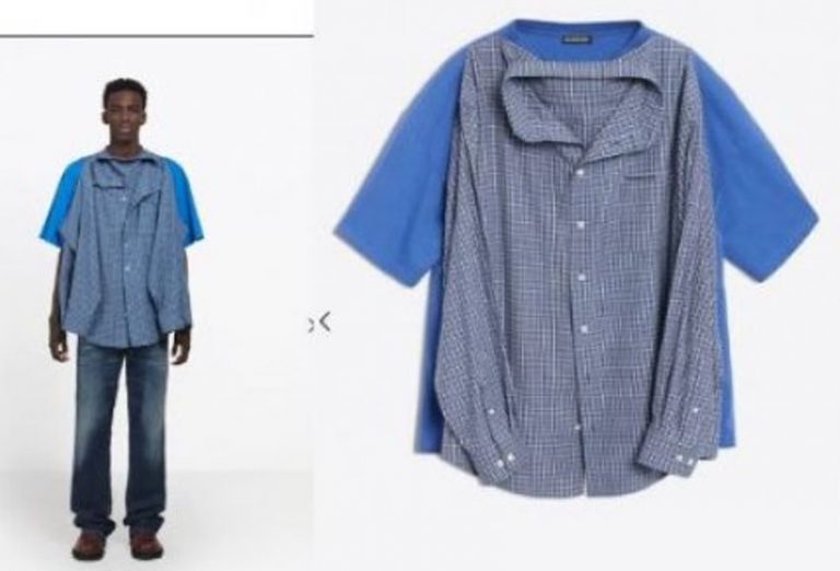 Model kaos oblong tumpuk kemeja keluaran brand ternama ini viral harganya bikin dompet panas dingin