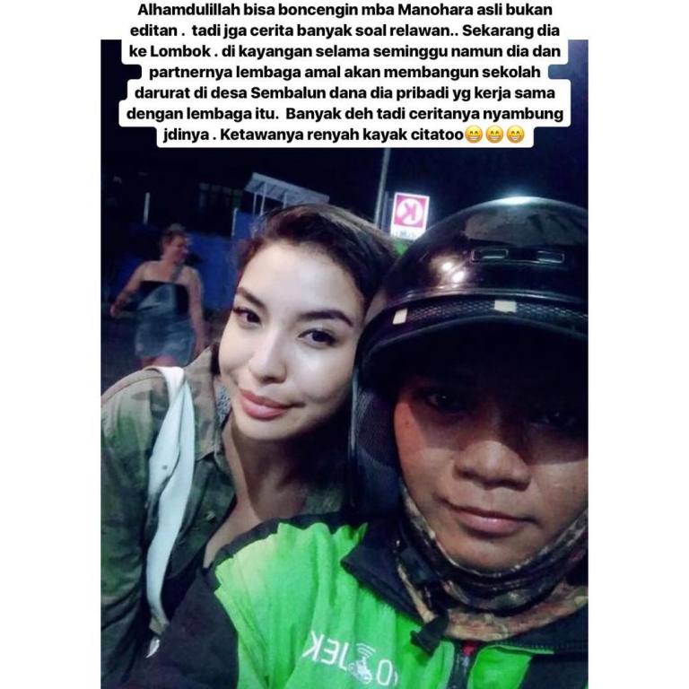 Jarang muncul di TV, driver ojek online ini ungkap kesibukan Manohara saat ini