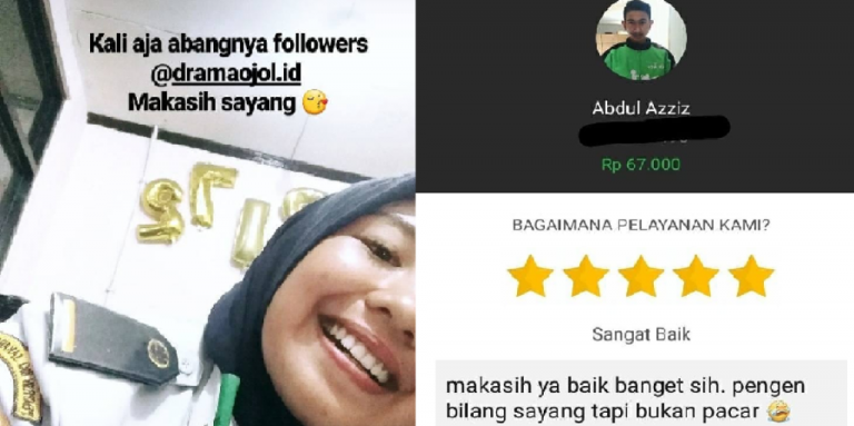 Kisah seorang cewek baper usai dapat perlakuan manis driver ojek online ini berakhir menyedihkan